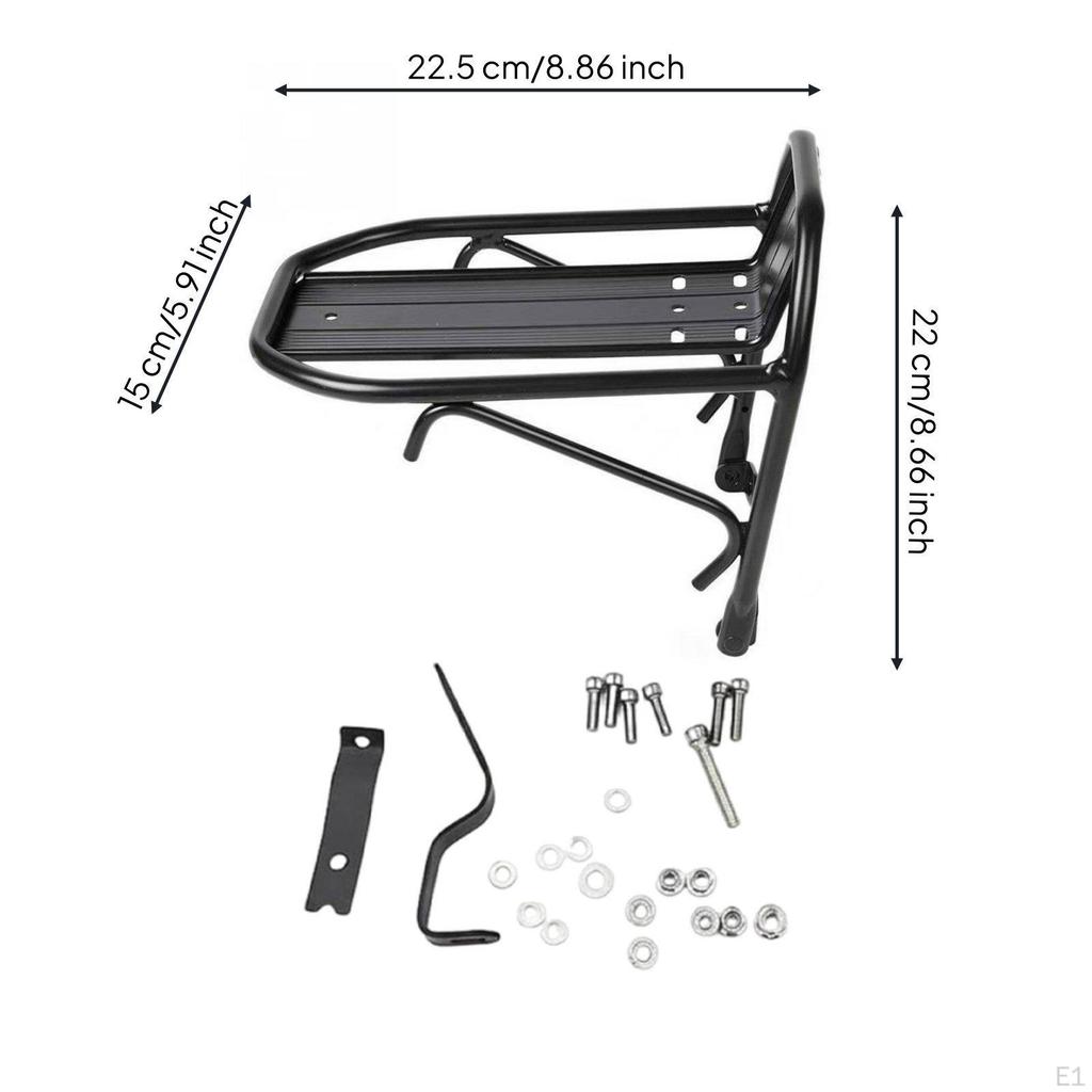 Cycle Front Cargo Steel Rack Construction Fork Mount Heavy Duty Bike Adventure Carrier