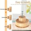 Woven Wooden Pulls 10pcs - 1.58-inch Round Rattan Creative Knobs, Practical for Cabinets, Closets, Drawers & Home Decoration