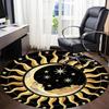 1PC Celestial Pattern Office Round Area Rug, Mat Suitable For Office, Under Office Chairs Bedroom Living Room Home Decor, Room Deco