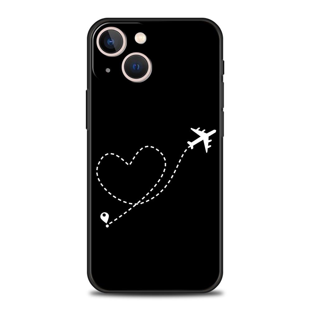 Fashion Planes World Map Travel Luxury Soft Phone Case For iPhone 13 15 14 12 11 Pro MAX XR X SE XS 7 8 Plus Silicone Cover