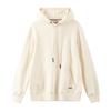 Ivory Beige White Old Retro Hooded Pullover Casual Sports Japanese Simple Men and Women Sweatshirts