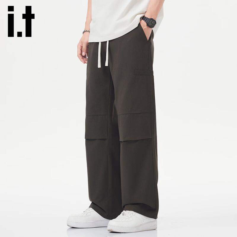 

Izzue It Men s Wide-Leg Straight Workwear Casual Pants 3XL