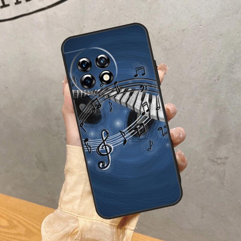 Music Piano Elegant Case For OnePlus 15R 15 13R 13 13T 12 12R 11 10 10R 10T 8T Nord CE 5 2 3 4 Lite N20 N30 Cover
