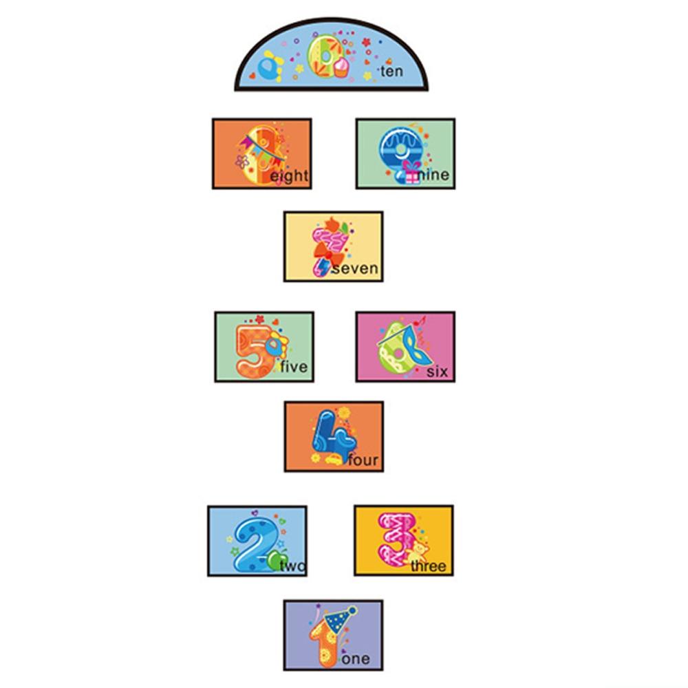 

Многоцветные мультяшные числовые сетки самоклеящиеся настенные наклейки креативные напольные наклейки детская ZSZ1345