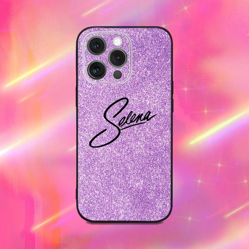 S-Selena Quintanilla Phone Case For iPhone 16,15,14,13,12,11,Pro,Max,Plus,X,XS,XR,SE,8,7,Mini,Soft Silicone Black Case