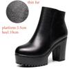 8cm 10cm Small Size 33-43 Thick Bottom Platform Shoes Ankle Boots with Fur 2025 Block High Heels Genuine Leather Boots Office
