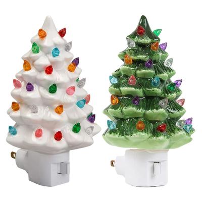 Weihnachtsbaum Nachtlicht mit Ein/Aus-Schalter Weihnachtsdekoratives Baumlicht Harz Weihnachtsbaum Nachtlicht für Schlafzimmer Wohnzimmer