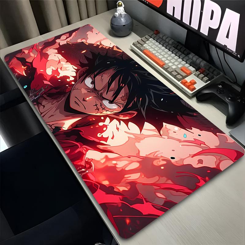 Big Mousepad Gamer Extended Mouse Pad One Piece Luffy With Anime Gaming Accessories Lock Edge Rubber Desk Mat Popular Mousepad
