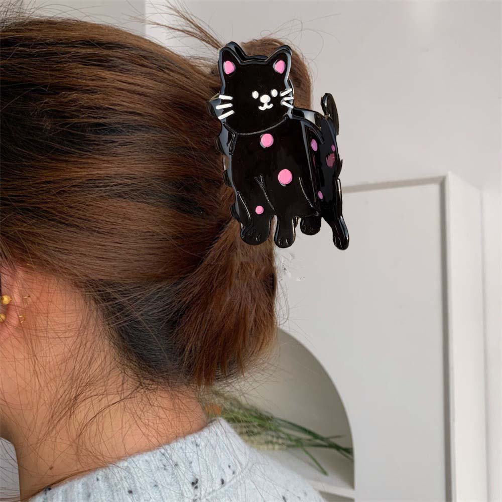 Bow Acetate Cat Hair Claw Acetic Acid Animal Hair Clip School Chick Shark Clip Friends
