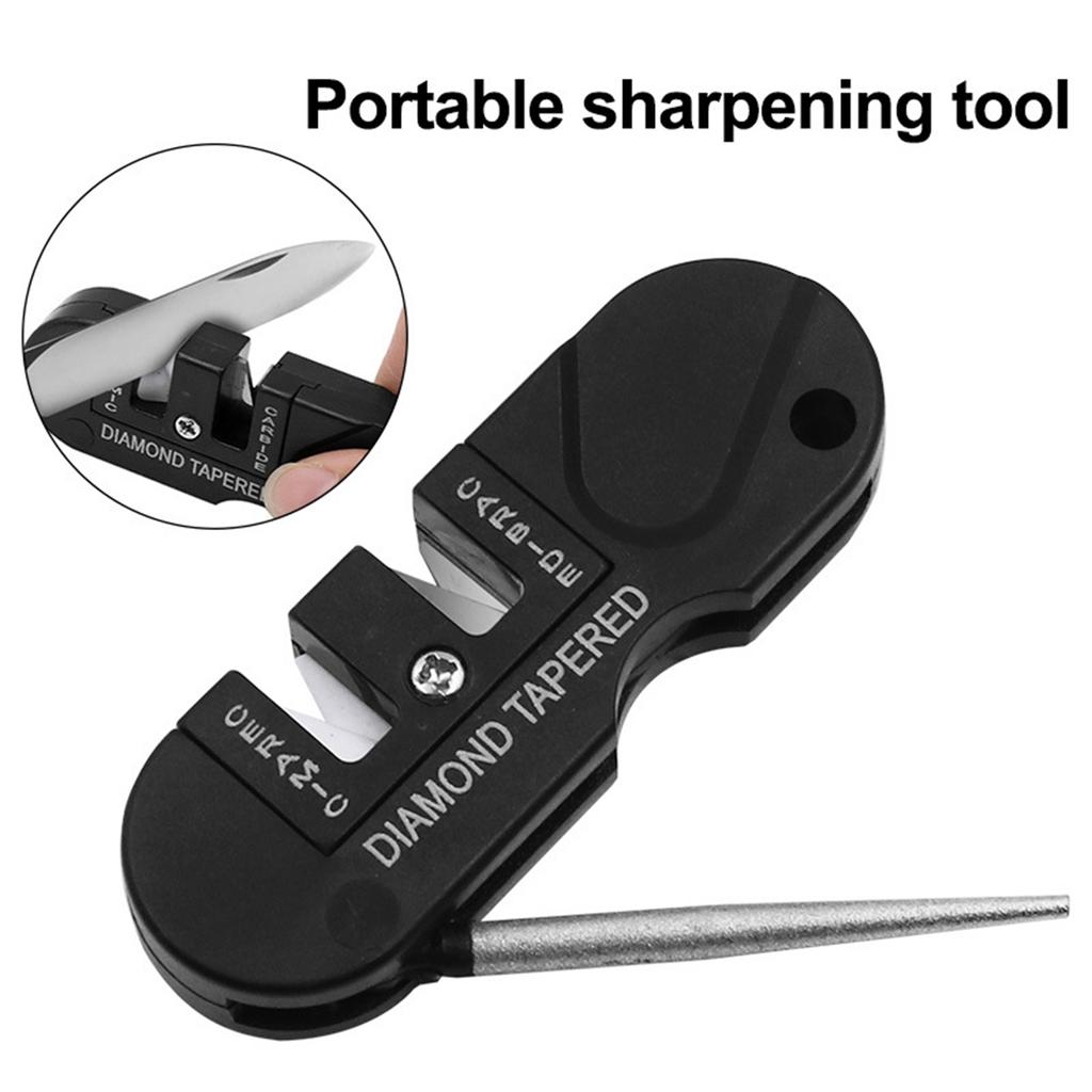 3-in-1 Portable Knife Sharpener Outdoor Multi-purpose Tungsten Steel Sharpening Tool For Home Kitchen Outdoor Camping