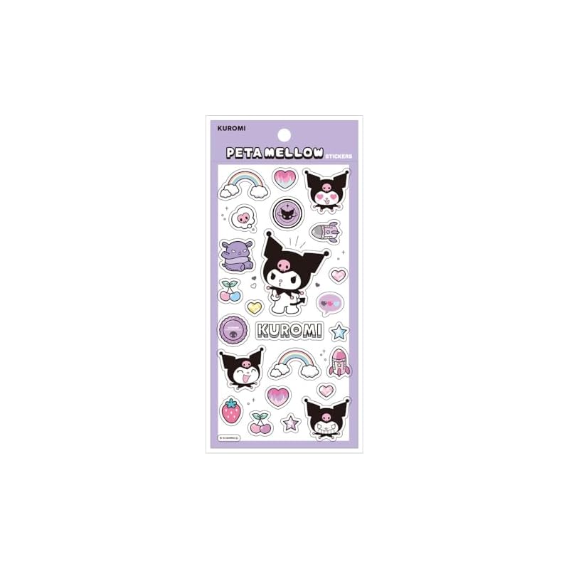 T's Factory Sanrio Characters Petamelow Stickers Kuromi Approx. H175 X W90mm SR-5546945KU
