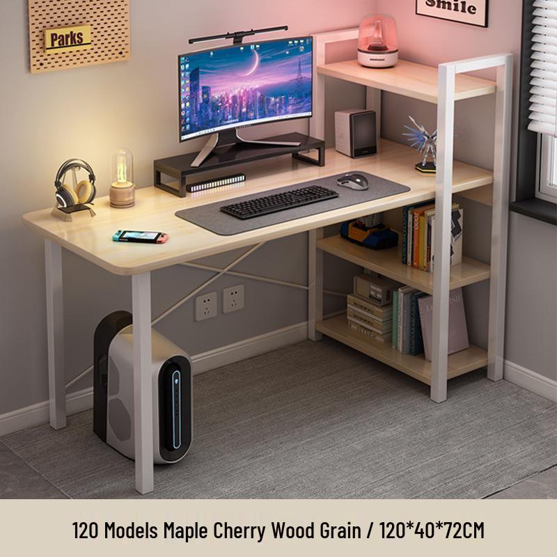 Multifunctional Corner Desk with Bookshelf - Perfect for Home Office or Bedroom