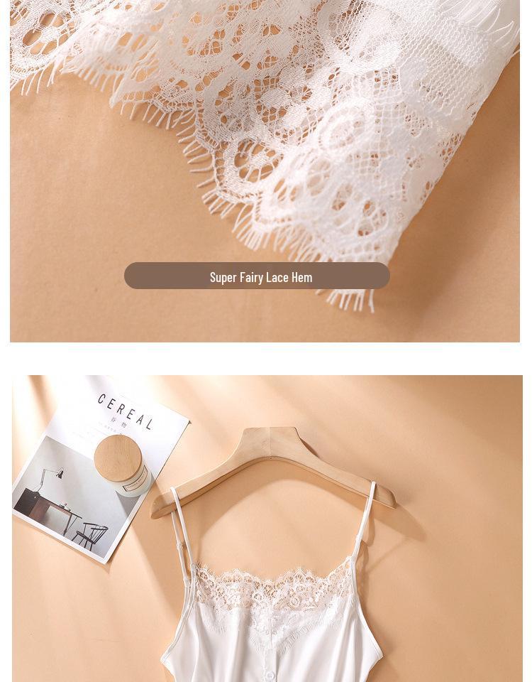 Women's French Lace Satin Camisole – Summer Layered Tank Top