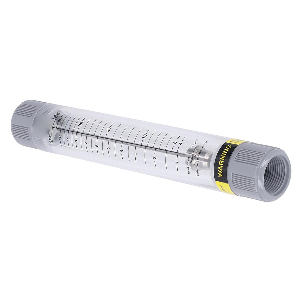 Liquid Flowmeter Tube Type 1?10GPM Accurate Scale Transparent Acrylic Water Flow Meter G1 Female