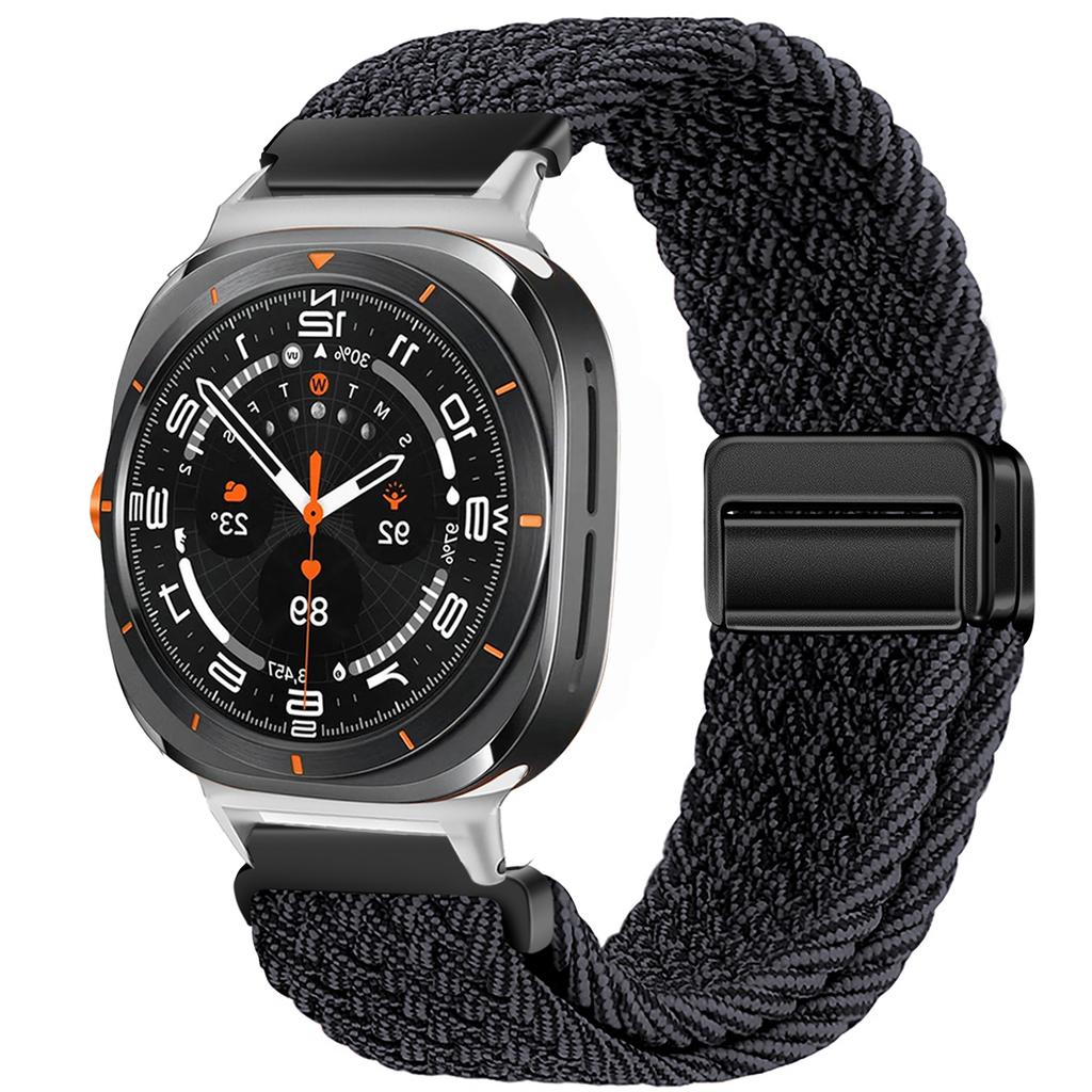 For Samsung Galaxy Watch Ultra Strap 47mm Accessories Magnetic Nylon Braided sport Bracelet Correa Galaxy Watch 7 Ultra Band