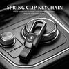 For Skoda Leather Car Keychain Alloy Spring Snap Keyring Kamiq MK3 Roomster Rapid Kodiaq Karoq Fabia Enyaq usbn43