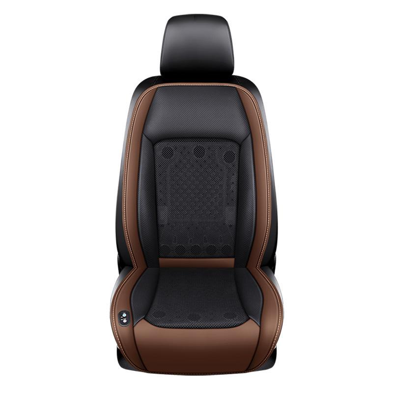 12V 24V Autositzkühler Sommer Belüftungskissen mit Massage-Kühlmatte aus Eis-Seide mit Lüfter für Limousine SUV LKW