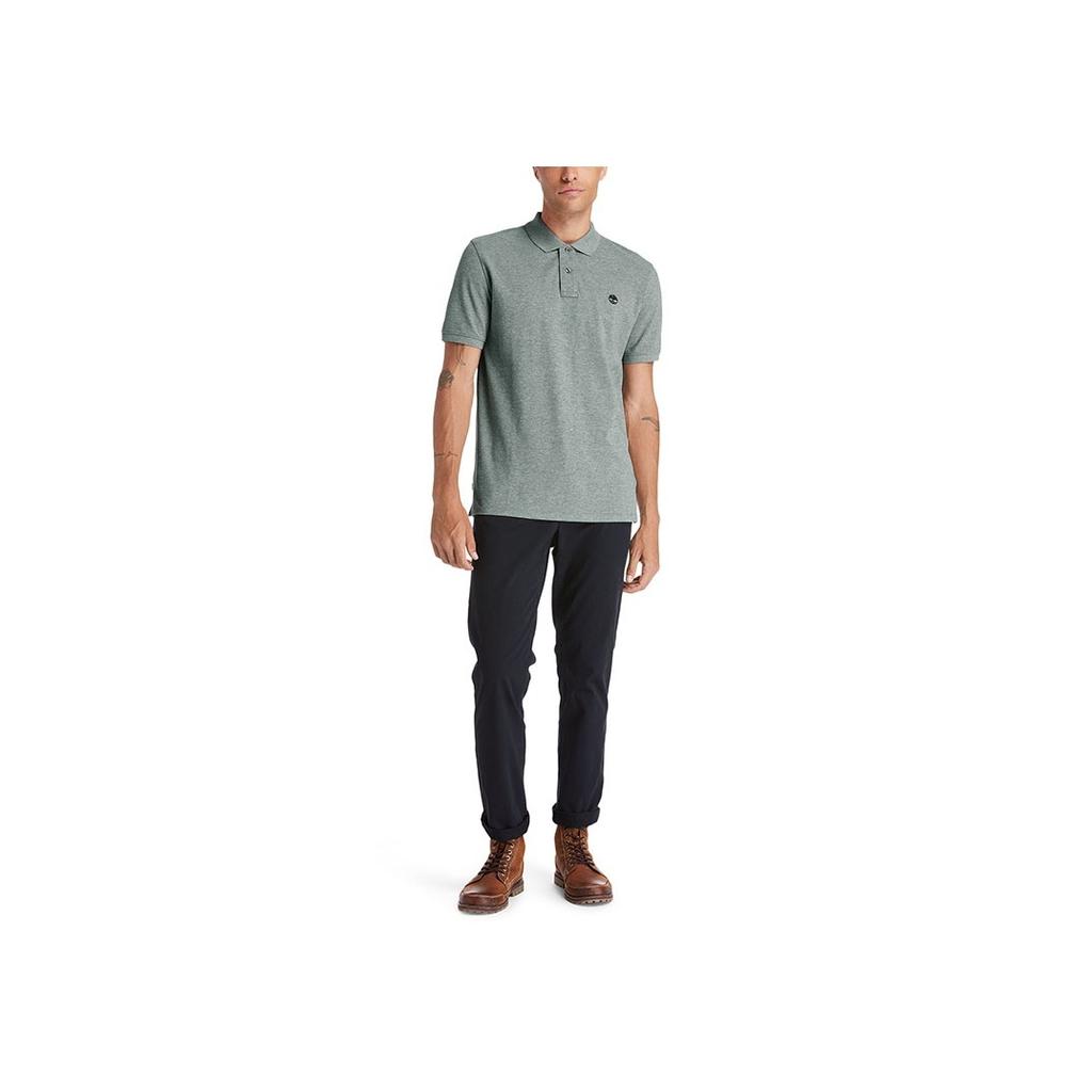 Timberland Casual Short Sleeve Polo Shirt Men polo shirts Gray A24H2-052