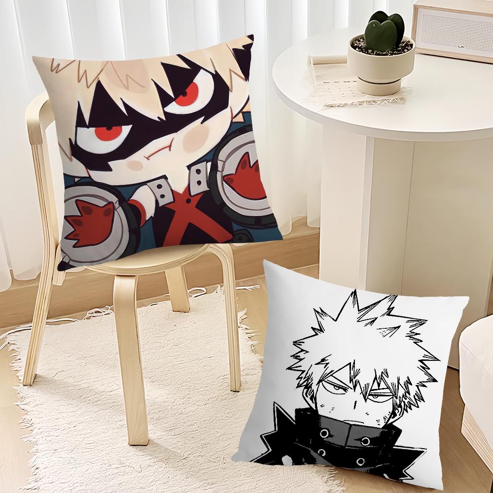 Anime M-My H-Hero Academia Katsuki Bakugo Cushion Cover Living Room Headboard Office Bedroom Cushion Sofa Nap Time Pillow Case