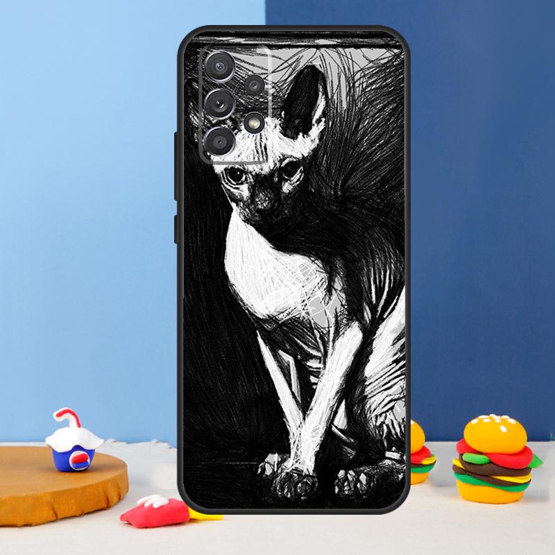 Sphinx Cat Case For Samsung Galaxy A35 A55 A32 A12 A22 A52 A06 A54 A34 A14 A56 A36 A26 A16 A13 A53 A15