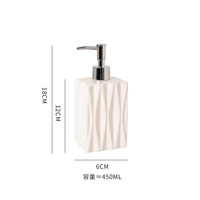 Ceramic split bottle hotel hand sanitizer press bottle lotion shampoo bath press bottle soap dispenser Bathroom accessories