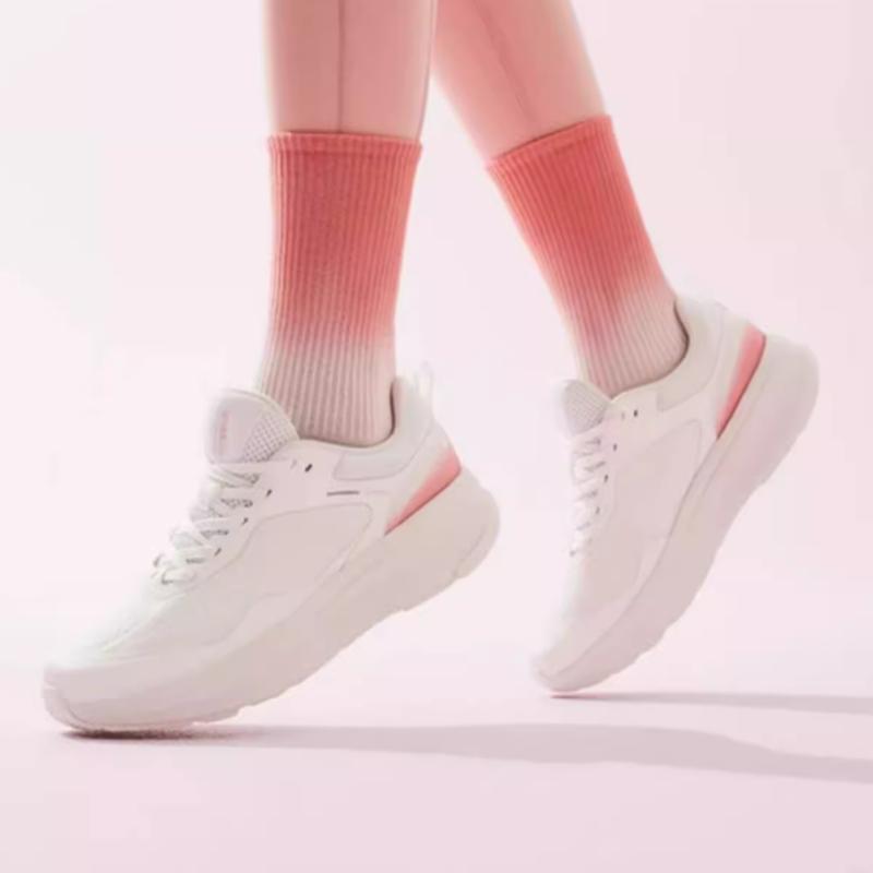 New Anta Divine Travel 9 Slip Resistant, Abrasion Resistant, Breathable Low Top Casual Shoes Women's White Pink 122447718-1
