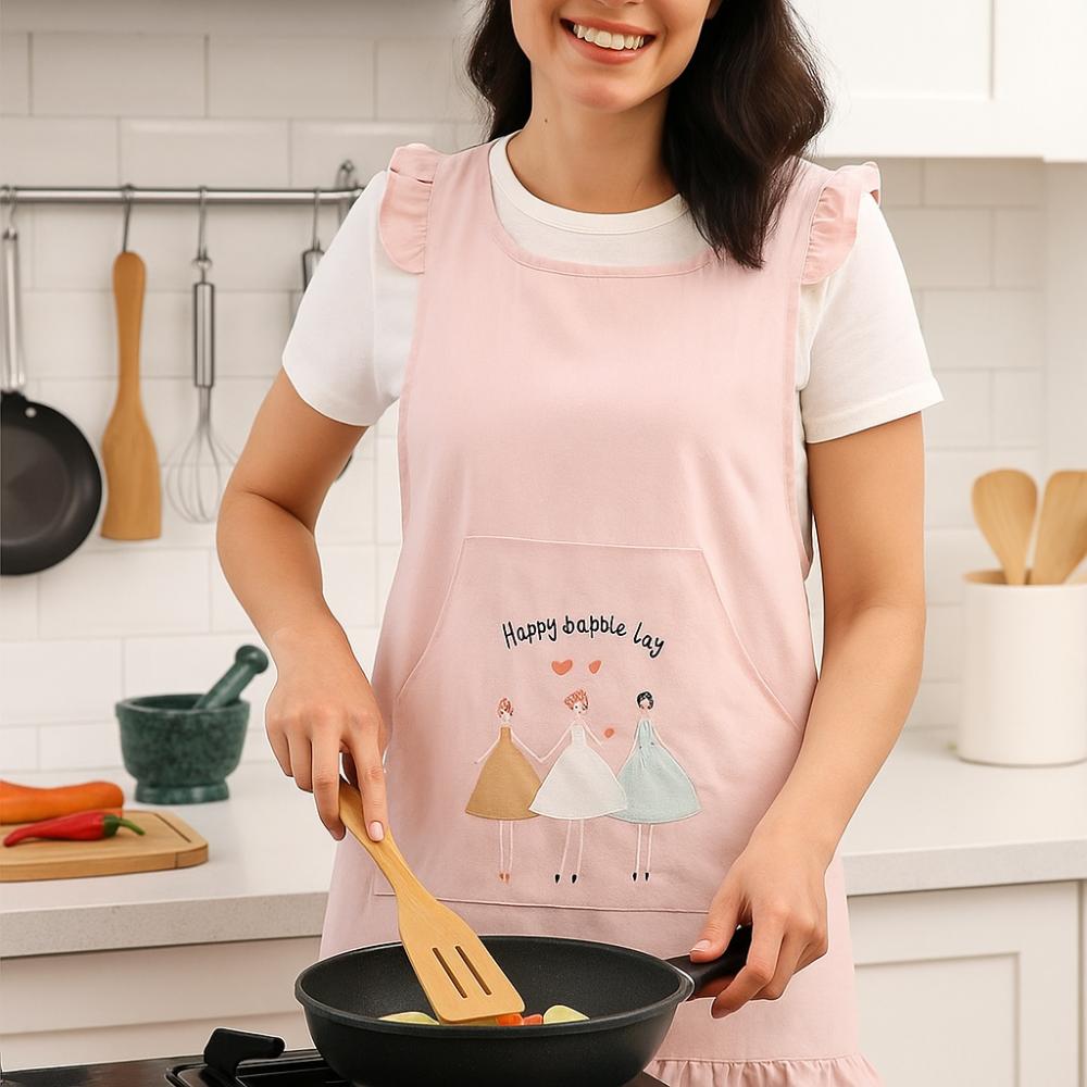 Soft Vest Style Apron Breathable Kitchen Apron Coffee House Uniform Waterproof Apron  Restaurant