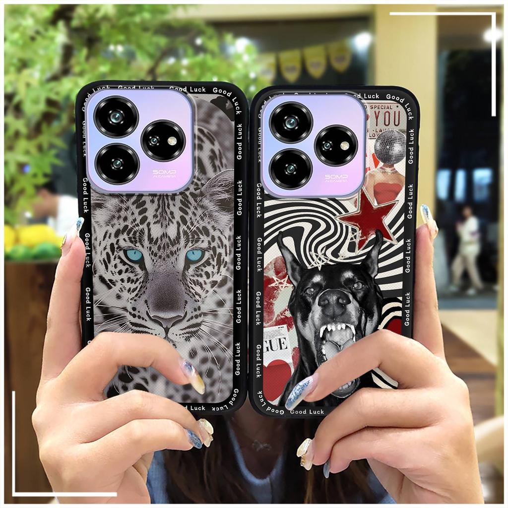 Phone Pouch Silicone Phone Case For ZTE Blade V60 Design/Axon 60 Lite Anti-dust Cartoon Dirt-resistant Anti-knock TPU