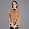 Fengxun Women's 100% Wool Double-Sided Doll Collar Short Coat