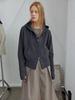 Women's Hooded Double Zipper Wool Cardigan - Thick, Long Sleeve, Pocketed Sweater Coat