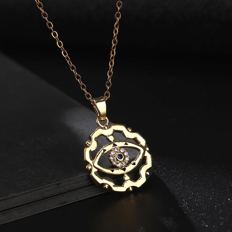 Stylish Versatile Evil Eye Pendant Necklace Personalized Eye Collarbone Chain Women's Jewelry