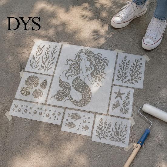 Schmetterlingsschablonen zum Malen Wiederverwendbare Gartenschablone, Tierblumen-Schablonen-Set, mit dekorativen Zäunen Kolibri Einhorn Rabe, Außenbereich
