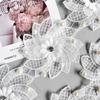 White Bead Three-Dimensional Flower Clothing Diamond-Encrusted Decorative Dress Headgear Hair Accessories Luggage Accessories Lace Accessories Barcode