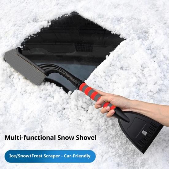 Yousheng Car Snow Shovel Brush Deicing Scraper Removable Windshield Retractable Multi-Purpose Winter Cleaning Tool with Foam Handle And Snow Trough