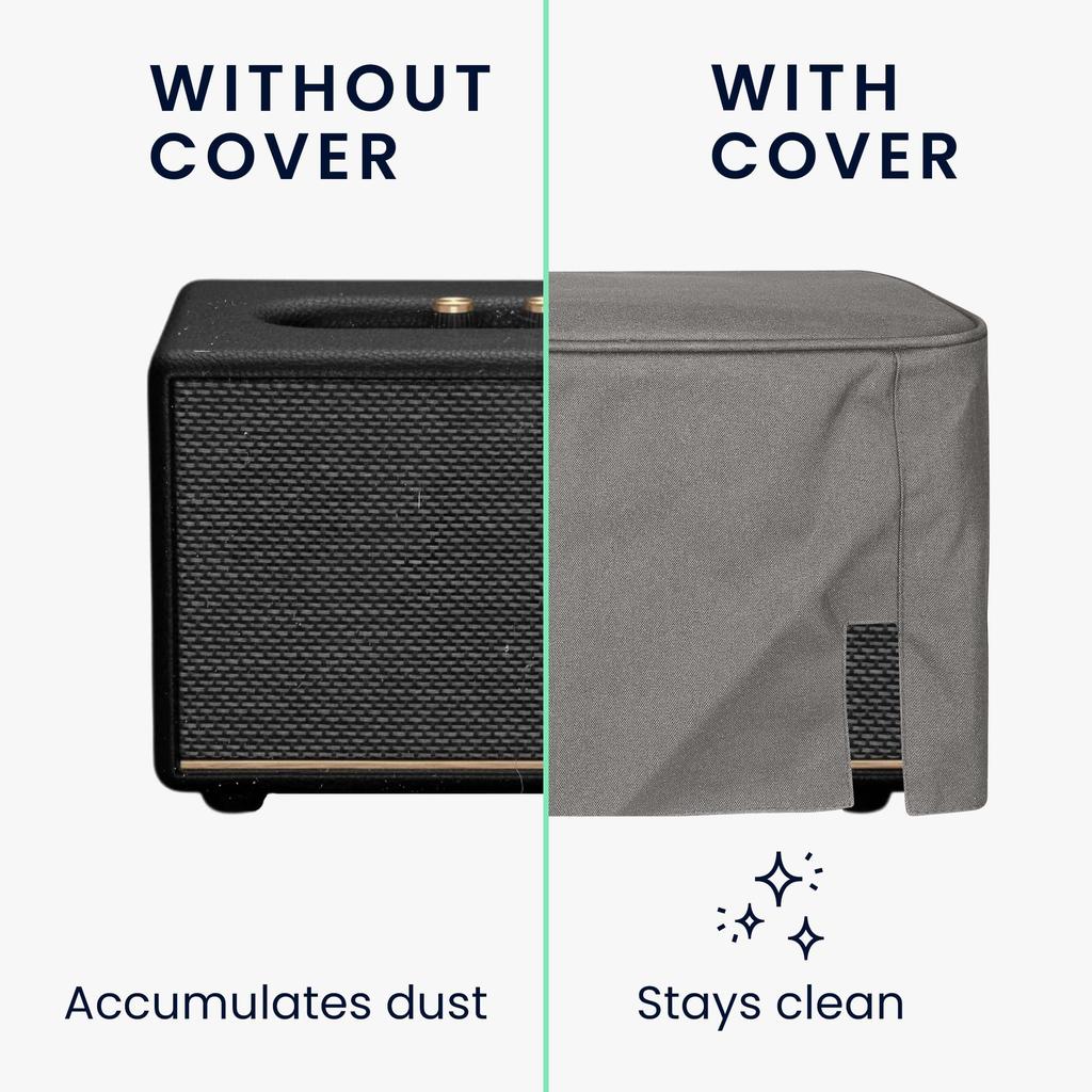Kwmobile Dust Cover for Marshall Acton III Wireless/Acton 3 - Protective Speaker Cover, Scratch-Resistant, Dust-Resistant, Gray