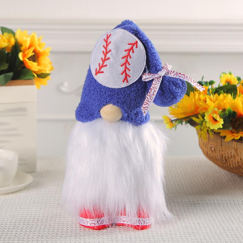 Baseball Football Style Faceless Doll Scene Decorative Dwarf Doll