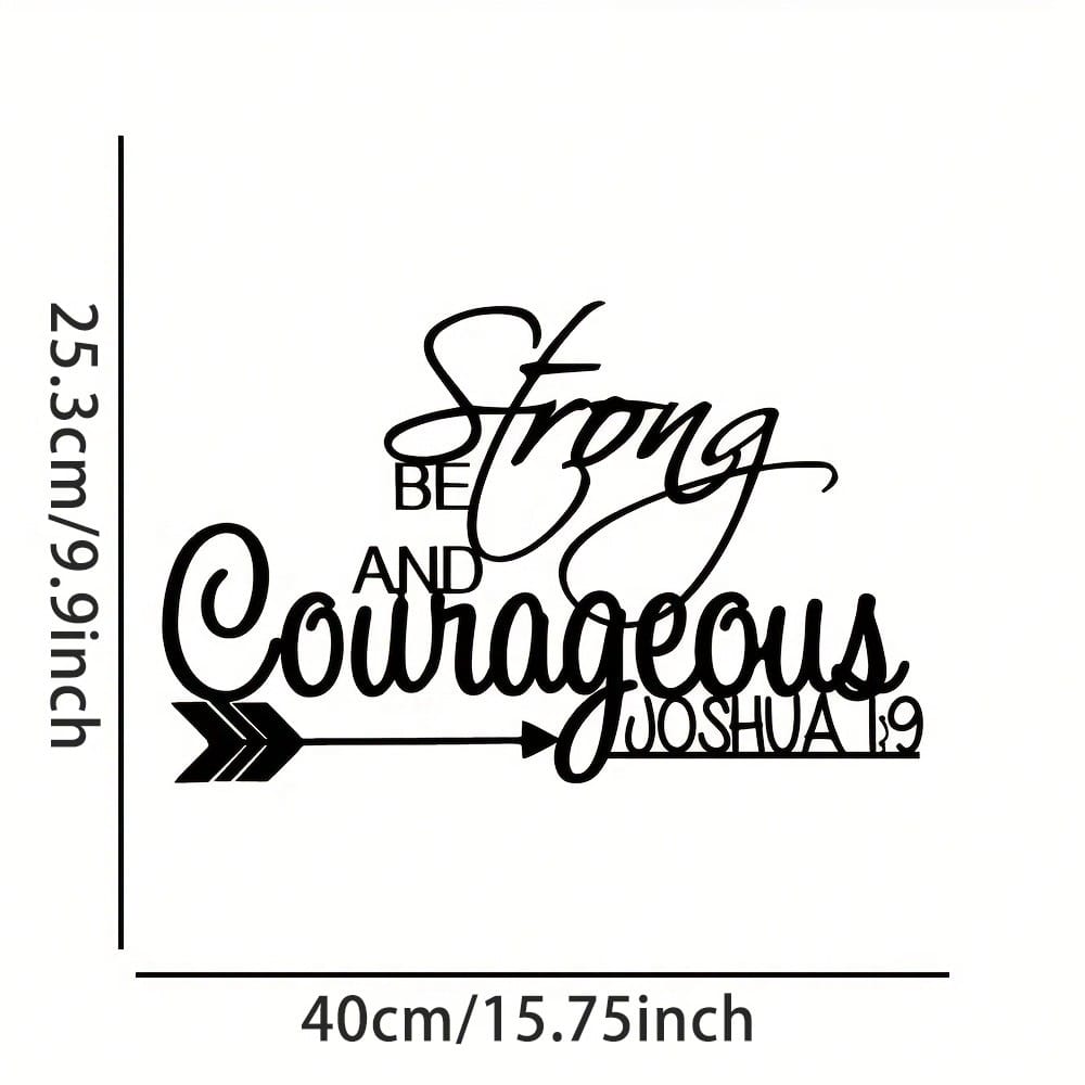 

Bible Scripture Metal Wall Art Plaque Elegant Home Decoration for Christmas Halloween чорний