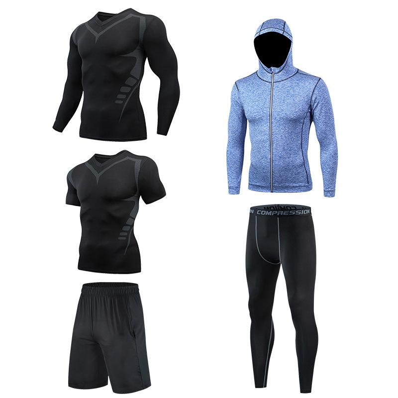 Fitness Suit Men's New Leisure Sports Gym 5-Pieces Ropa de secado rápido  Running Deportes Baloncesto Ropa de entrenamiento comprar a buen precio —  entrega gratuita, reseñas reales con fotos — Joom