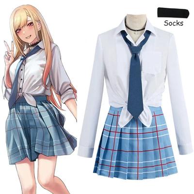 Anime Cosplay My Dress Up Darling Marin Kitagawa JK Uniforme Camisa Falda Disfraz de Carnaval de Halloween Disfraces de Cosplay