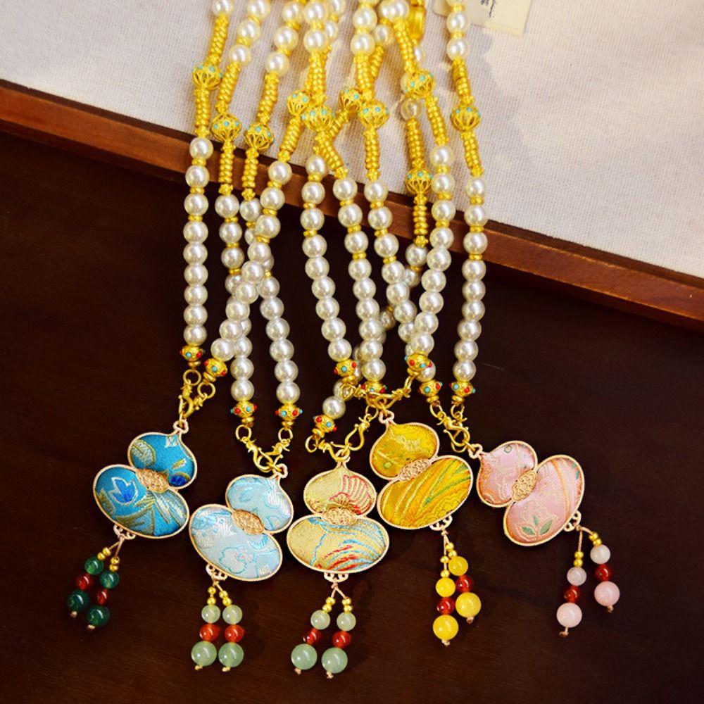 Beads Song Brocade Gourd Necklace Luxury Pearl Long Sweater Chain Women
