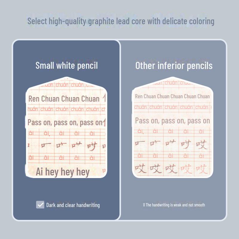 Morning Light HB Lead-Free White Pencil for Kindergarten & Primary Students