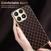 Leder Handyhülle für Motorola Moto Edge 50 Fusion Edge 60 PRO 60 Neo G96 G86 Retro Gittermuster Vergoldeter Rahmen Hartschale
