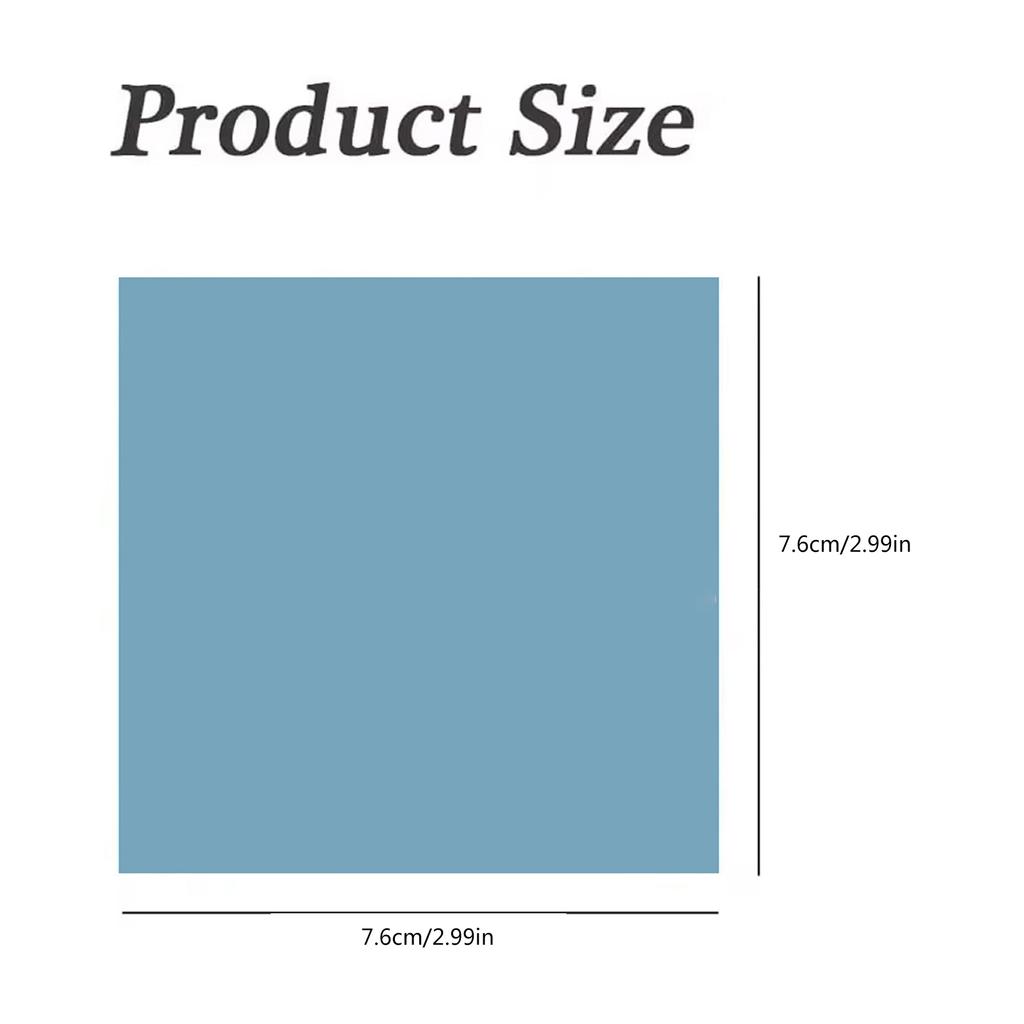 Colored Sticky Note Blank Sticky Note Pad 3x3Inch Pocket Memo Pad Self-ashesive Note Paper 50 Sheets/Pad