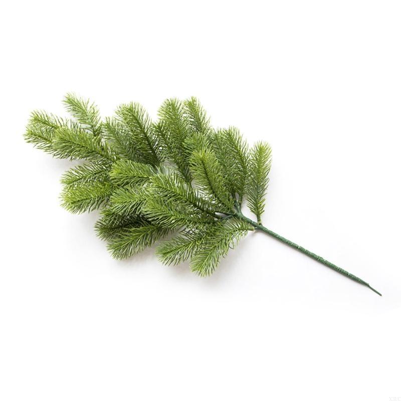 Christmas Artificial Leaves Simulation Pine Tree Branch for DIY Flower Arrangement Home Decoration Simulated Leaves X3UC