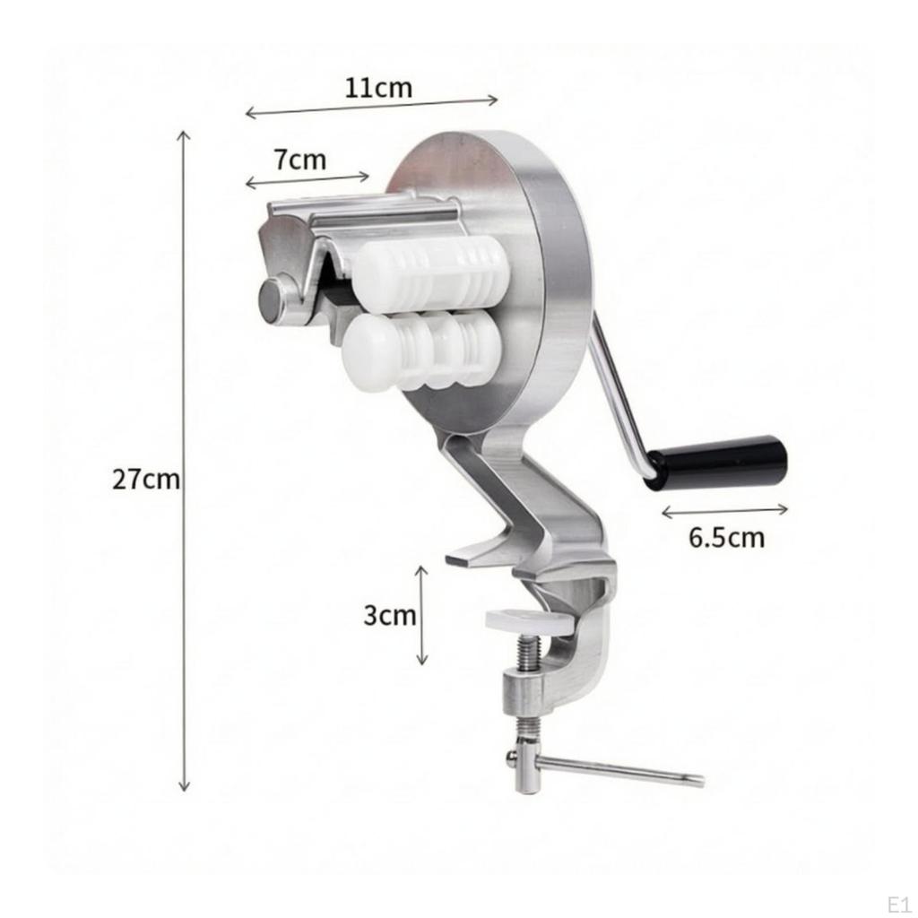HandCrank Pasta Maker Tabletop Manual Appliance FoodGrade for Home Cooks
