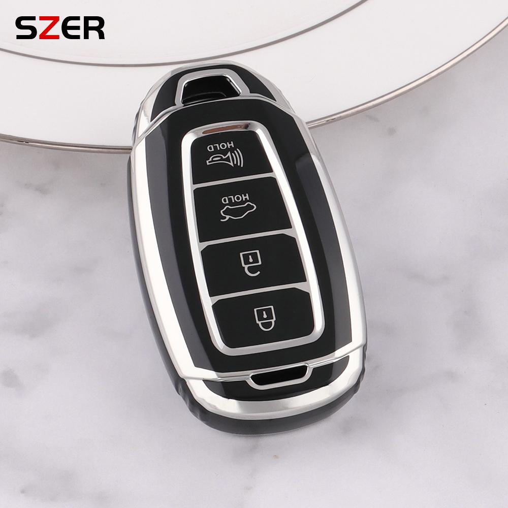 3 4 Buttons Tpu Car Key Case Cover Shell Fob For Hyundai I30 Ix25 Elantra Kona Solaris Azera Grandeur Ig Tm Accent Santa Fe