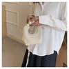 Pure hand-woven dinner bag female retro fairy pearl bag trendy large capacity portable shoulder bag