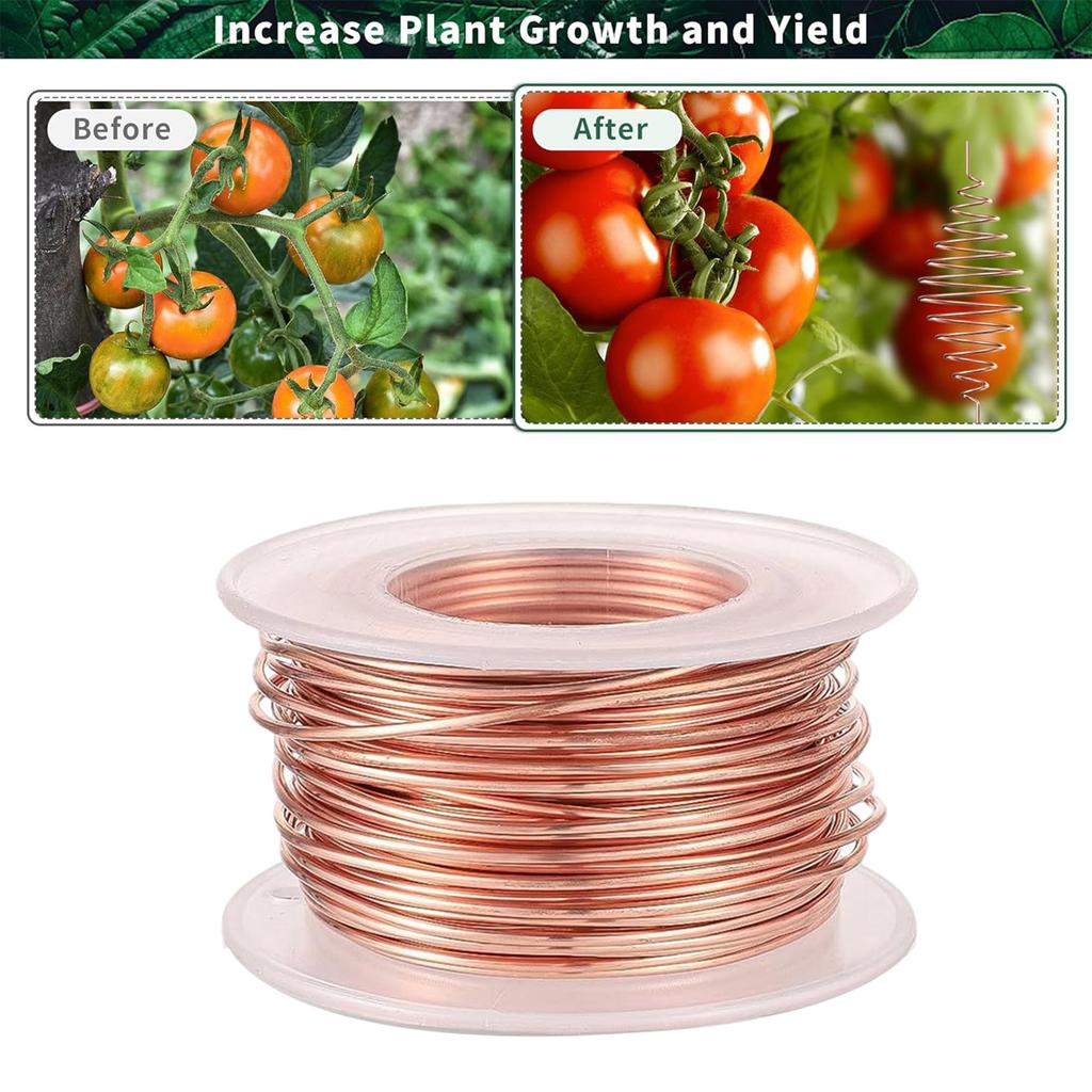 20m Pure Copper Wire for Gardening and Plant Support Bare Copper Wire for Air Plant Holders and Vegetable Growing