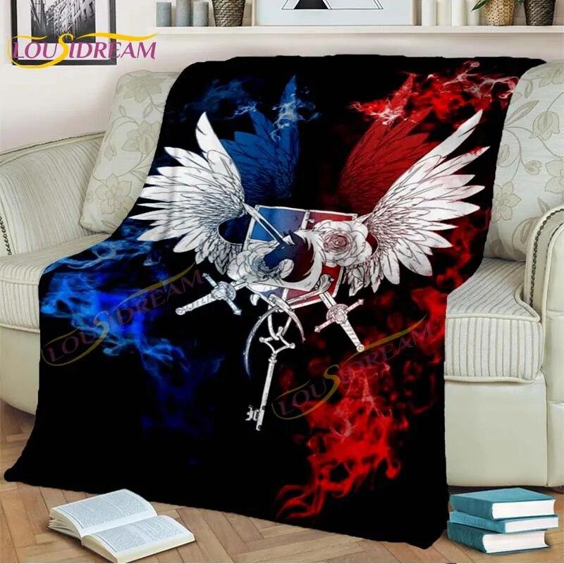Classic Anime Blanket Attack On Titan Blanket Eren Jaeger Blanket for Bedroom Sofa Livingroom Cartoon Blanket Children's Blanket
