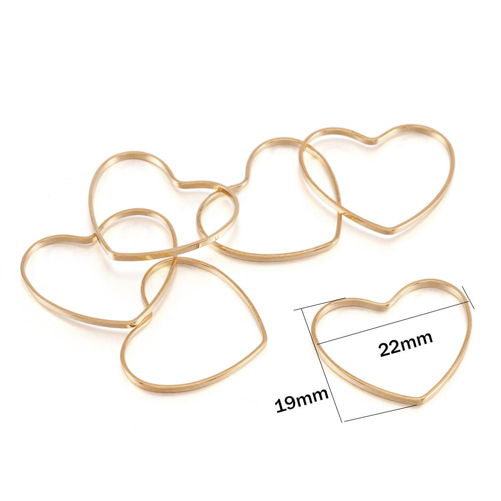 DIY Heart & Pentagram Metal Bezel Epoxy Alloy Frames for Jewelry Making